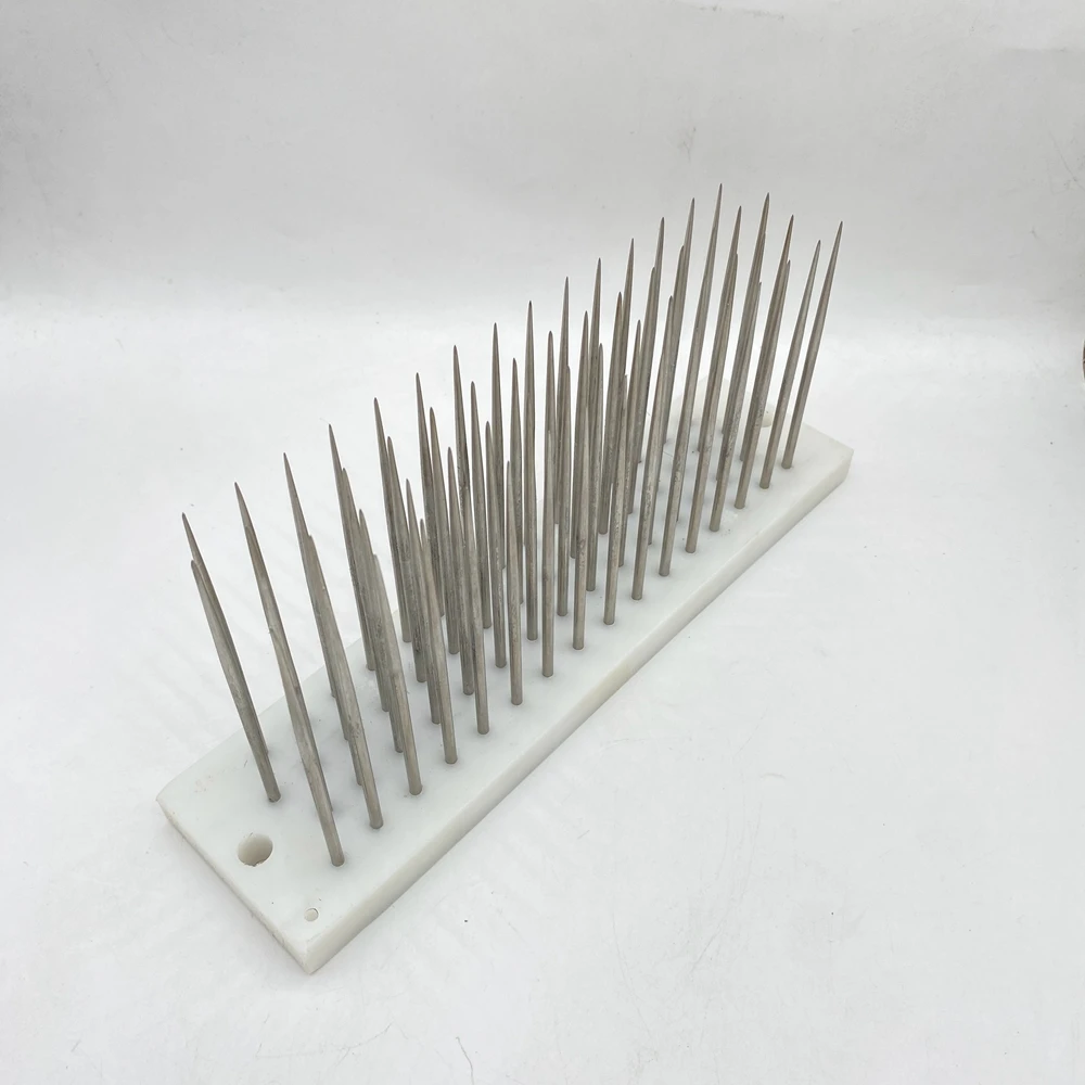 1pc 22cm White Hair hackle with 60 pcs needle for comb machine weft haaknaalden crochet locks braids hook set wigs wig agulha thumbnail 6
