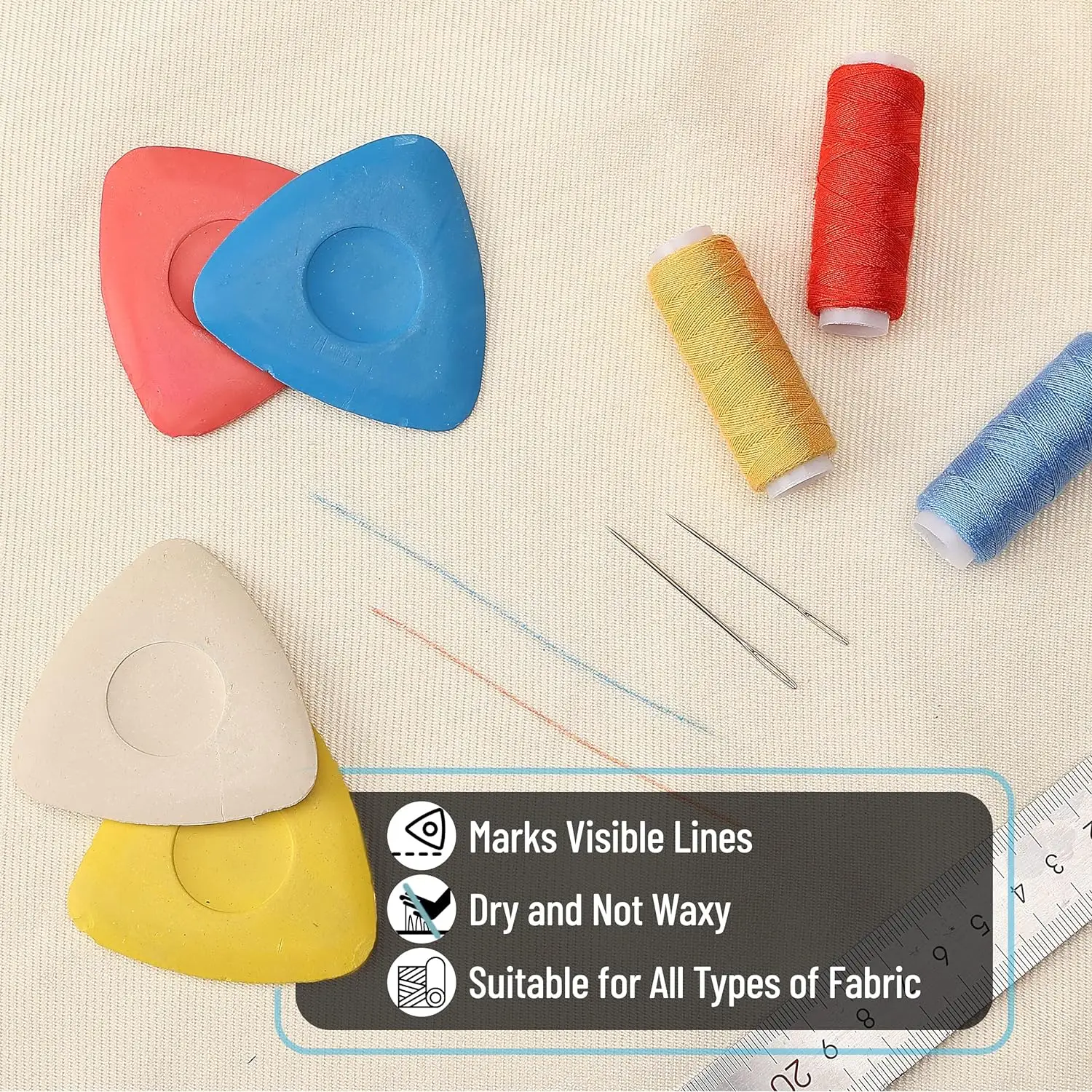 10/20/30Pcs Triangle Tailors Chalk Sewing Fabric Chalk and Fabric Markers for Quilting Sewing Supplies Accessories Erasable thumbnail 4