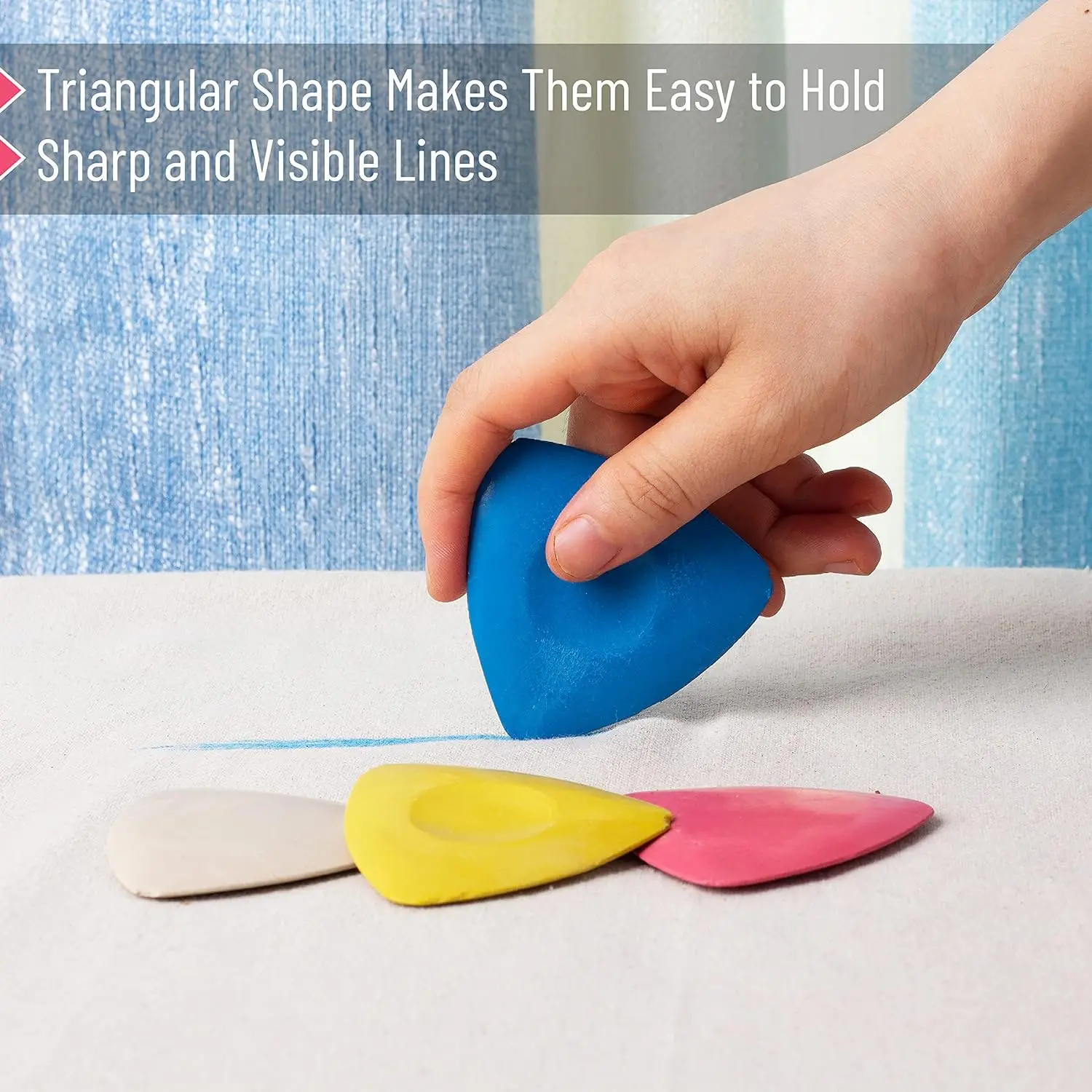 10/20/30Pcs Triangle Tailors Chalk Sewing Fabric Chalk and Fabric Markers for Quilting Sewing Supplies Accessories Erasable thumbnail 3