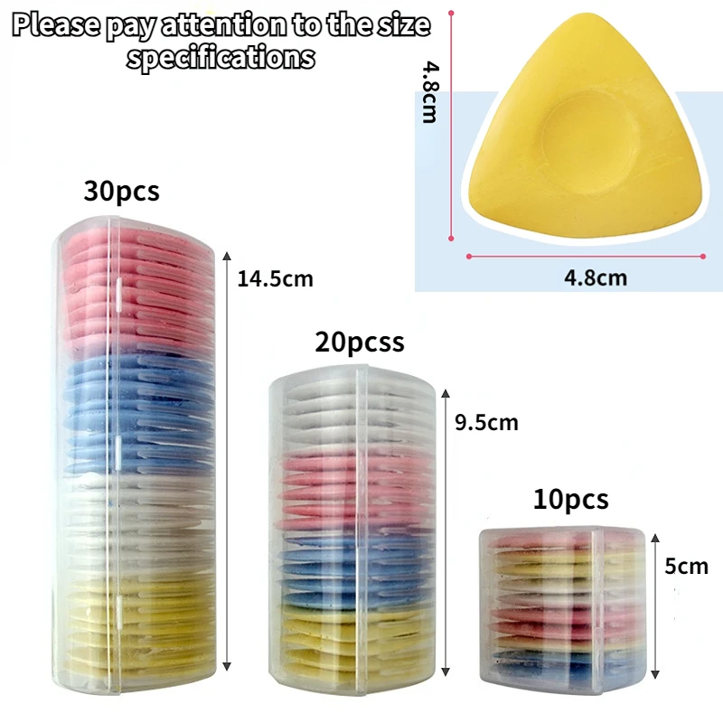 10/20/30Pcs Triangle Tailors Chalk Sewing Fabric Chalk and Fabric Markers for Quilting Sewing Supplies Accessories Erasable thumbnail 2