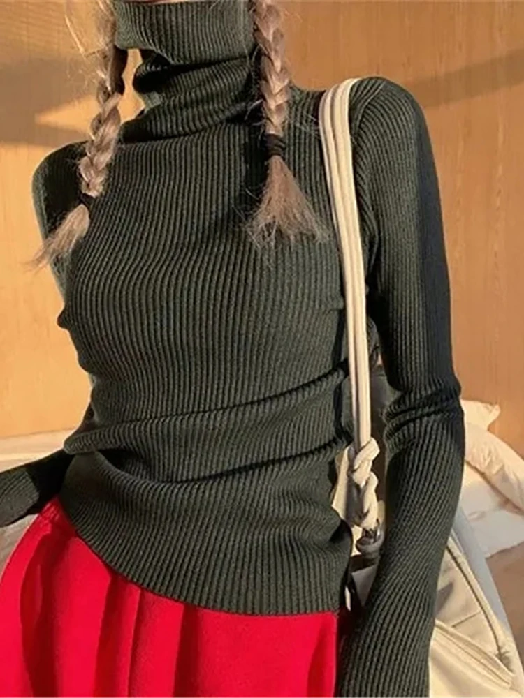 Women Fall Turtleneck Sweater Knitted Soft Pullovers Cashmere Jumpers Basic Soft Sweaters For Women 2026 Autumn Winter thumbnail 4