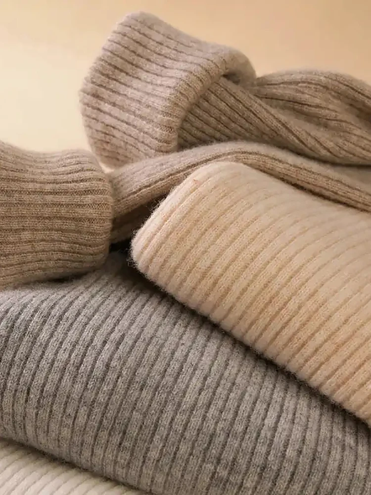 Women Fall Turtleneck Sweater Knitted Soft Pullovers Cashmere Jumpers Basic Soft Sweaters For Women 2026 Autumn Winter thumbnail 6