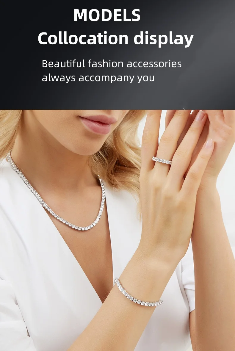 Factory price 925 silver plated 18K gold 4A grade Zircon tennis bracelet for men and women fashion personality exquisite jewelry thumbnail 4