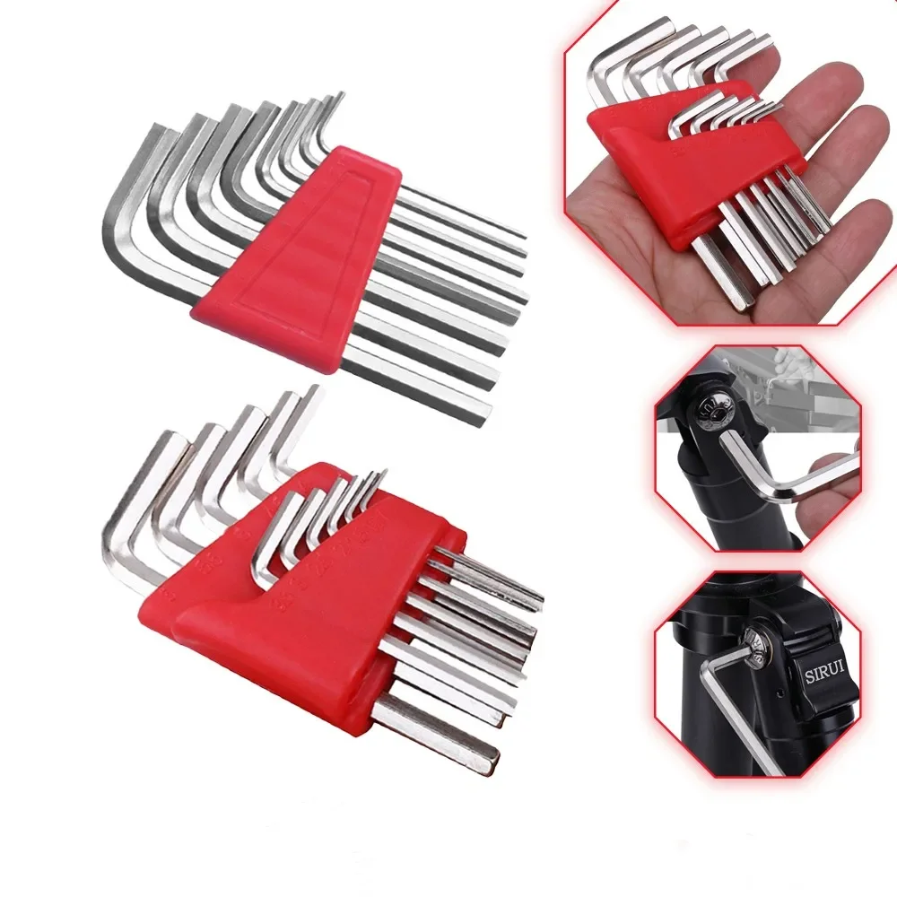 5/8/11 Pcs Metric Allen Wrench Set Inch Wrench L Wrench Keys Size Allen Key Short Arm Vehicle Repair Tool Set Home Hand Tools thumbnail 2