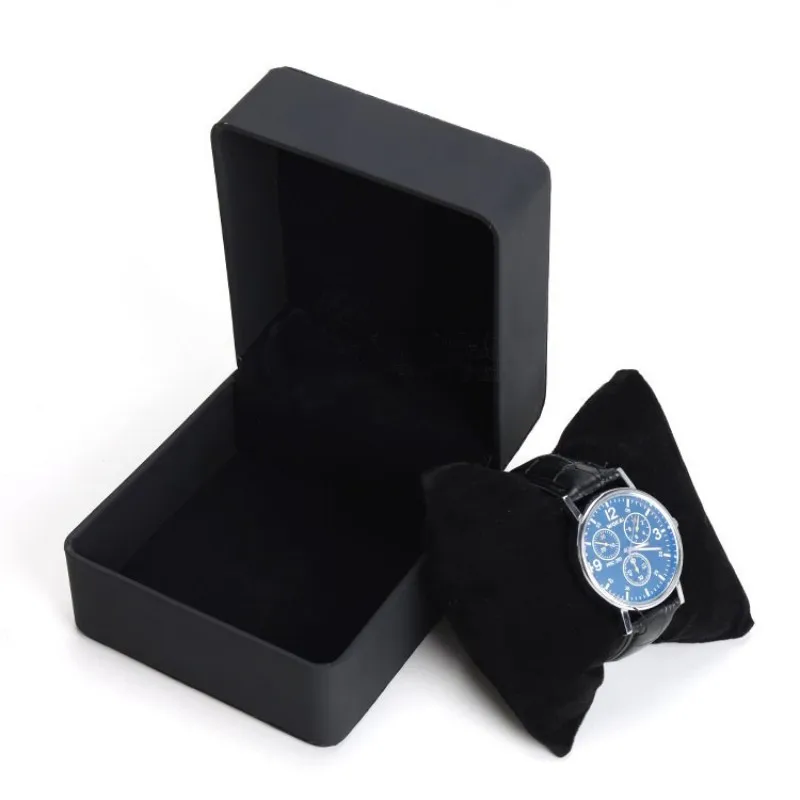 PU Leather Watch Box Rounded Corners Frosted Men'S Watch Storage Box Organizer Jewelry Bracelet Display Gift Packaging Case thumbnail 2