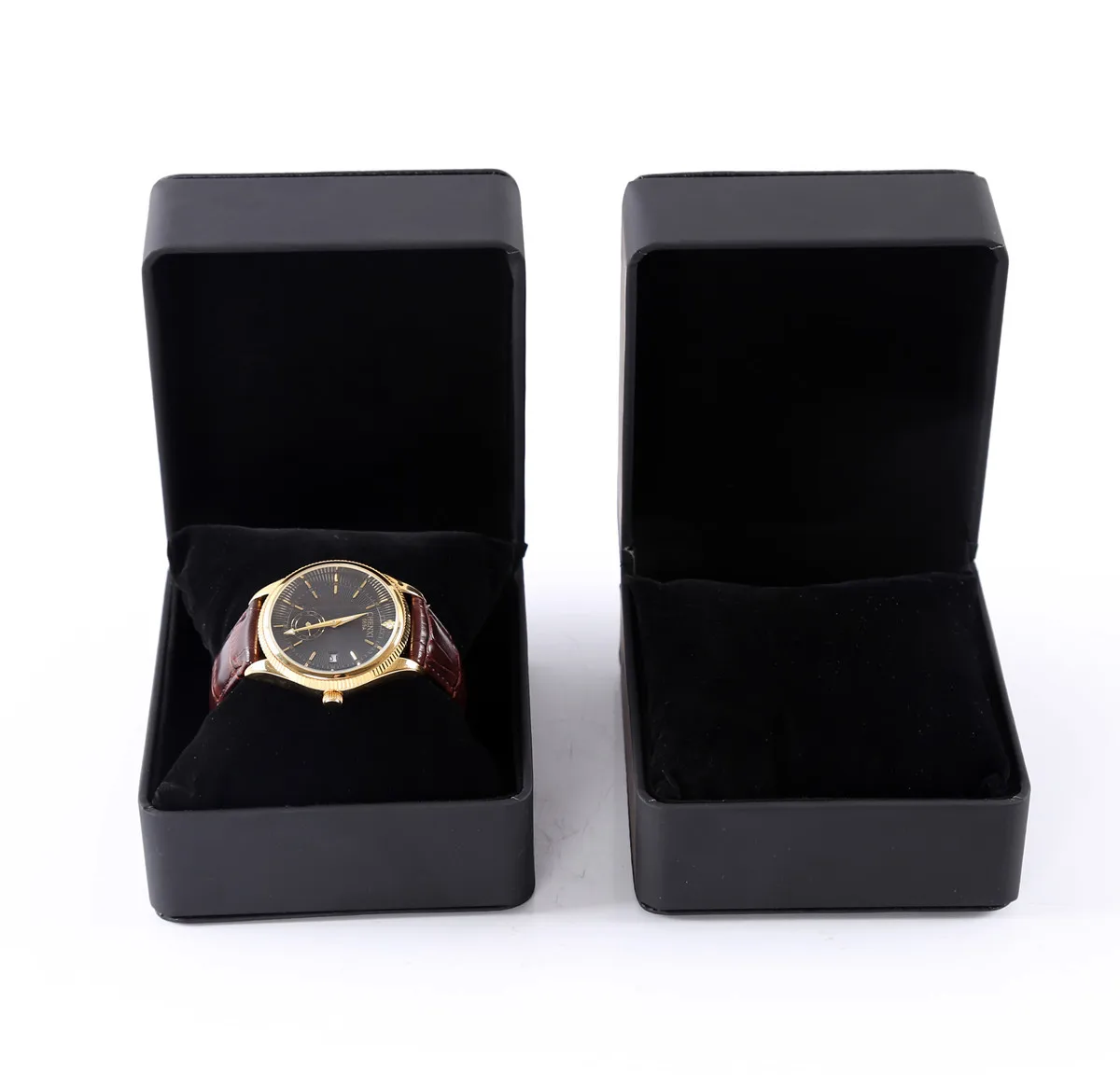 PU Leather Watch Box Rounded Corners Frosted Men'S Watch Storage Box Organizer Jewelry Bracelet Display Gift Packaging Case thumbnail 3