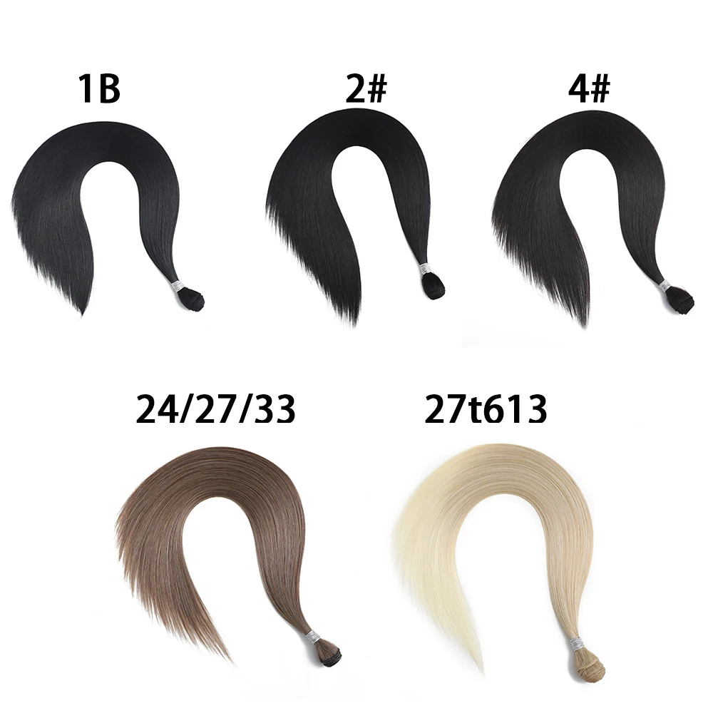 22/26/30 Inches Synthetic Golden 613 Bundles Straight Hair Extensions Bundles Hair for Women Long Weave Hair Gold Heat Resistant thumbnail 6
