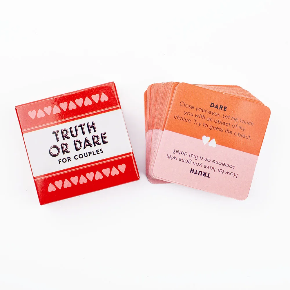 Truth or Dare for Couples Naughty Adult Party Board Game Set 51 Questions Sexy Date Night Drunk Couples Drinking Card Game 5x5cm thumbnail 4