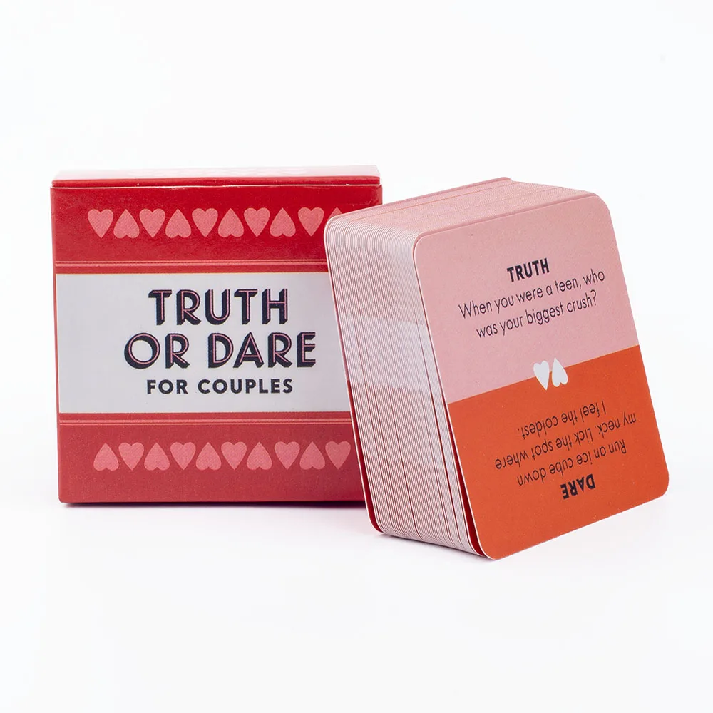 Truth or Dare for Couples Naughty Adult Party Board Game Set 51 Questions Sexy Date Night Drunk Couples Drinking Card Game 5x5cm thumbnail 2
