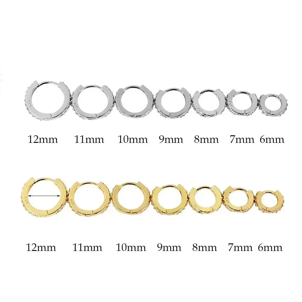 2Pcs Stainless Steel Minimalist Hoop Earrings Crystal Zirconia Small Huggie Thin Cartilage Earring Helix Tragus Piercing Jewelry thumbnail 4