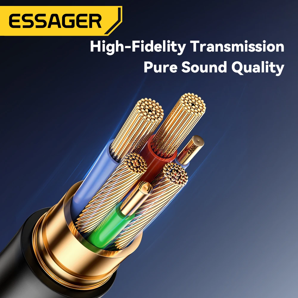Essager USB Bluetooth 5.0 Receiver Aux Bluetooth Adapter For Car 3.5mm Jack Speaker Auto Handfree Car Audio Music Transmitter thumbnail 6
