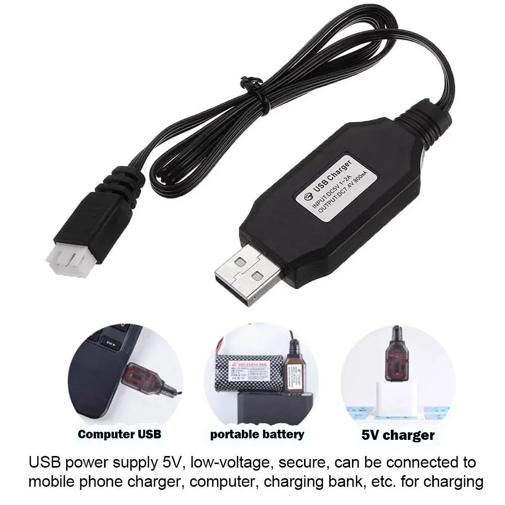 7.4V 1000mA XH-3P USB Charger Lipo Li-ion Battery RC Toys Aircraft Car Robot Helicopter Charging LED Indicator thumbnail 3