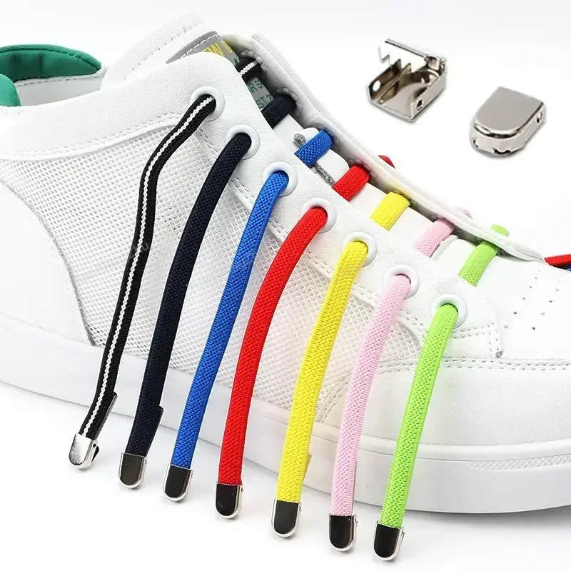 No Tie Shoe Laces Elastic Laces Sneakers 8MM Widened Flat Elastic Shoelaces Adult Quick Shoe Lace Rubber Bands for Shoes thumbnail 2