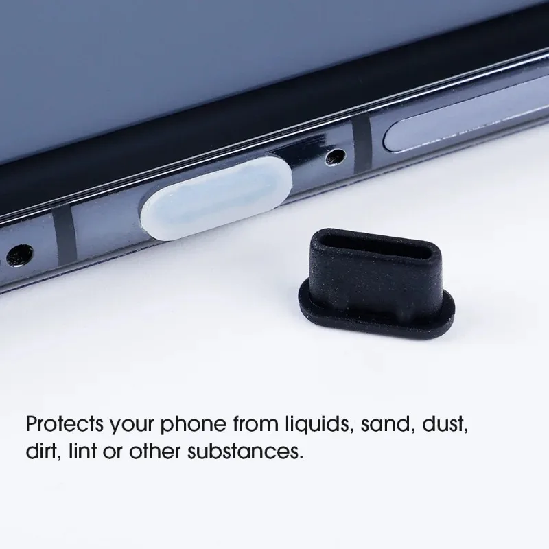 60-1Pcs Type-C Dust Plugs Silicone Anti-dust Plug Cover Cap Charging Port Protector for iPhone 15 Pro Max 15 Plus Samsung Xiaomi thumbnail 2