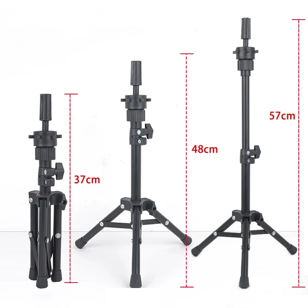 150cm high Tripod Canvas Head Stand Training Mannequin Stand Wig Holder Adjustable Plastic Material Hair Accessory Tools thumbnail 4