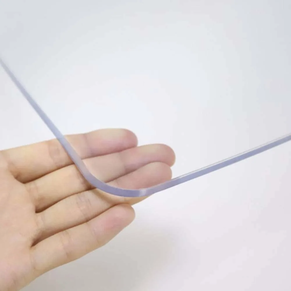 1pcs Soft Glass Table Mat 2mm PVC Transparent Tablecloth Waterproof Rectangular Table Cover Pad Kitchen Oil-Proof Table Mat thumbnail 2
