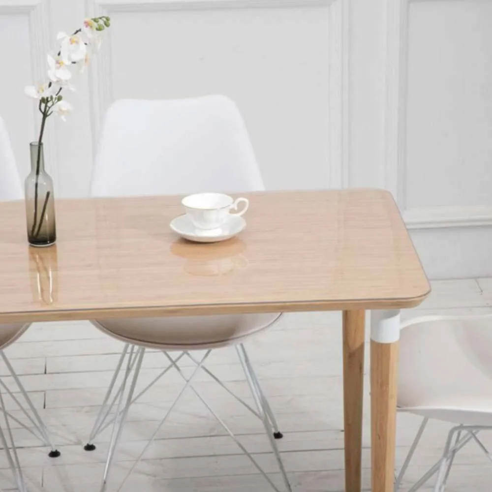 1pcs Soft Glass Table Mat 2mm PVC Transparent Tablecloth Waterproof Rectangular Table Cover Pad Kitchen Oil-Proof Table Mat thumbnail 5