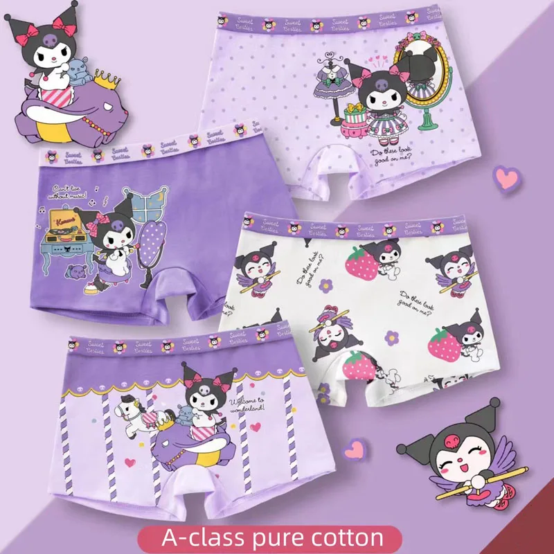 4-Pack Children's Pure Cotton Underwear Boys And Girls Princess Cartoon Underwear thumbnail 2