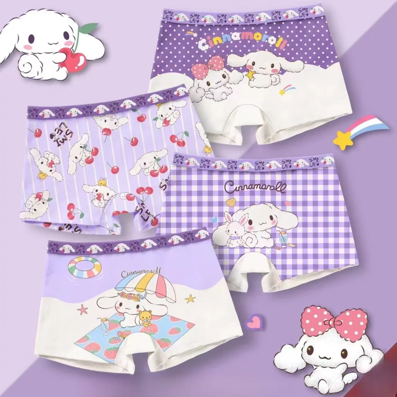 4-Pack Children's Pure Cotton Underwear Boys And Girls Princess Cartoon Underwear thumbnail 5