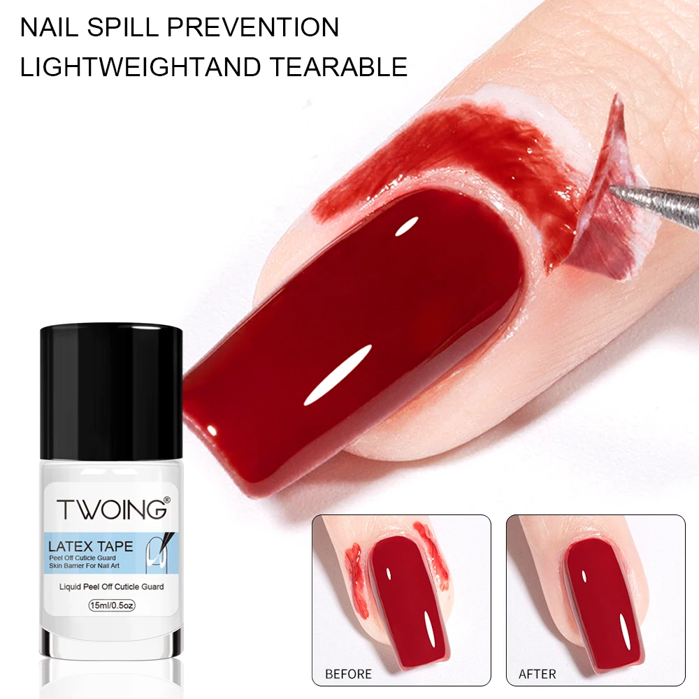 15mlNail Peel Off Liquid Anti-Overflow Glue Edge Latex Tape, Nail milk pad Peel OffCuticle Guard Nails Finger Lacquer Protectors thumbnail 5