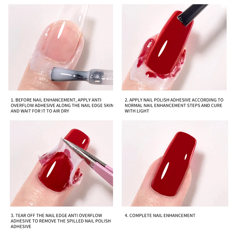 15mlNail Peel Off Liquid Anti-Overflow Glue Edge Latex Tape, Nail milk pad Peel OffCuticle Guard Nails Finger Lacquer Protectors thumbnail 6