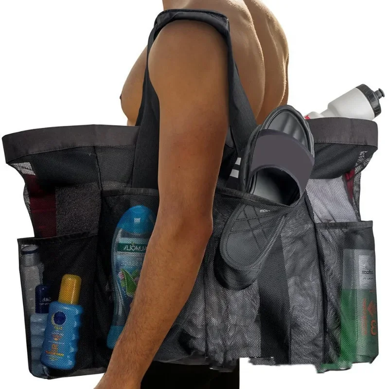 Extra Large Mesh Beach Bag with Multiple Pockets Outdoor Sprots Gym Swimming Storage Bag Travel Picnic Tote Bag thumbnail 2