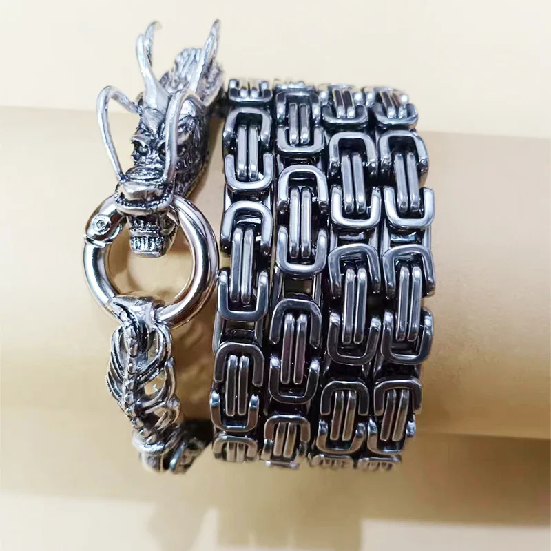 104CM Self-Defense Bracelet Stainless Steel Dragon Personal Security Protection Equipment Removable Outdoor EDC Tool thumbnail 3