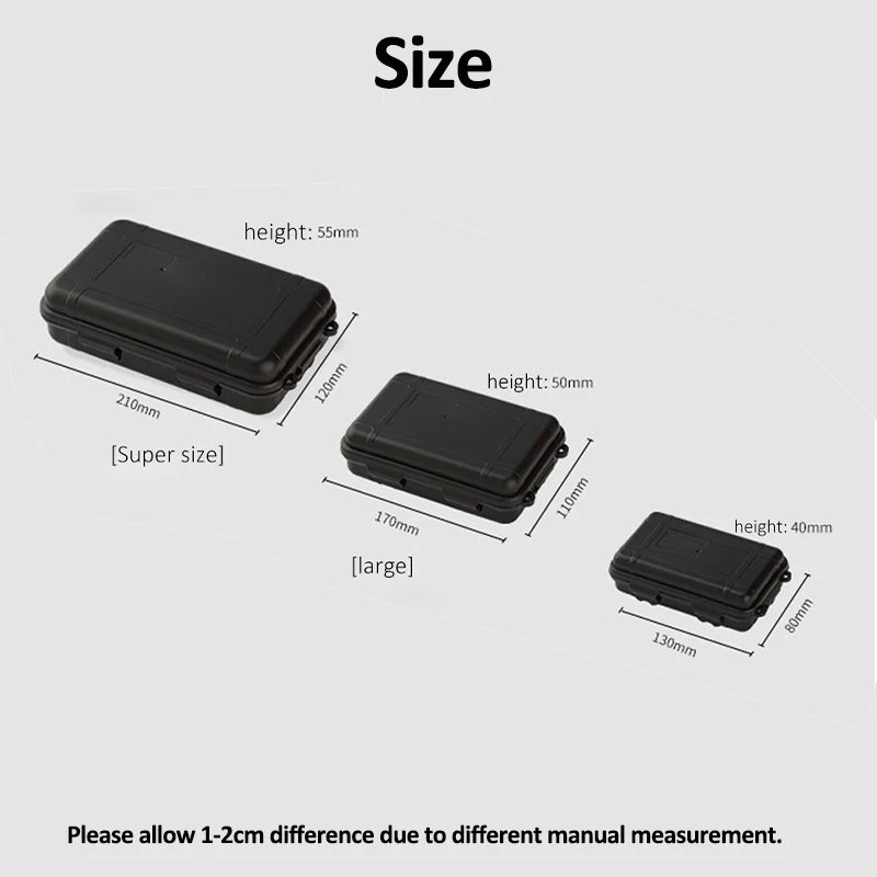 S/L/XL Size Outdoor Plastic Waterproof Sealed Survival Box Container Camping Outdoor Travel Storage Box Fishing Tackle Bag thumbnail 6