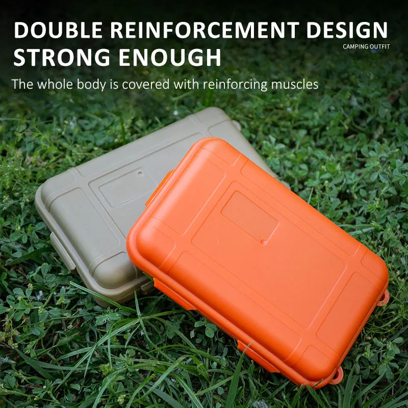 S/L/XL Size Outdoor Plastic Waterproof Sealed Survival Box Container Camping Outdoor Travel Storage Box Fishing Tackle Bag thumbnail 3