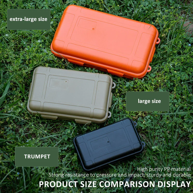 S/L/XL Size Outdoor Plastic Waterproof Sealed Survival Box Container Camping Outdoor Travel Storage Box Fishing Tackle Bag thumbnail 4
