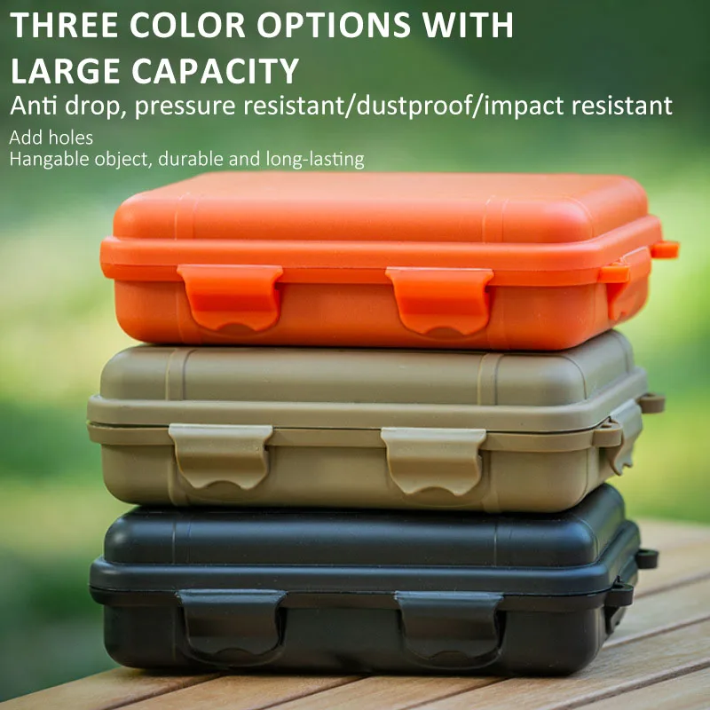 S/L/XL Size Outdoor Plastic Waterproof Sealed Survival Box Container Camping Outdoor Travel Storage Box Fishing Tackle Bag thumbnail 2