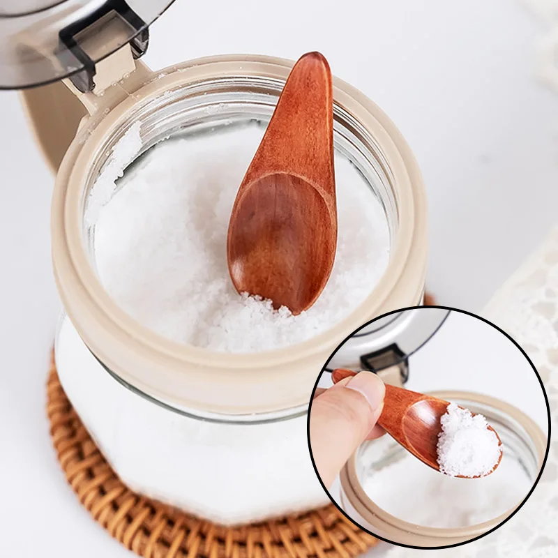 Wood Mini Creative Tea Spoon Short Handled Condiment Scoop Flatware Coffee Tea Small Sugar Spoon Coffee Spoon Kitchen Gadgets thumbnail 6