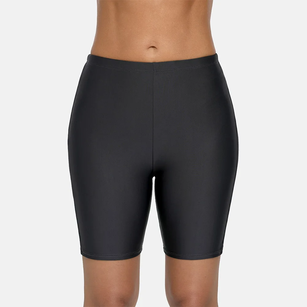Anfilia Women Capris Swimming Trunks Ladies Bikini Bottom Sports Swimwear Briefs Slim Tankini Swimming Trunks thumbnail 2