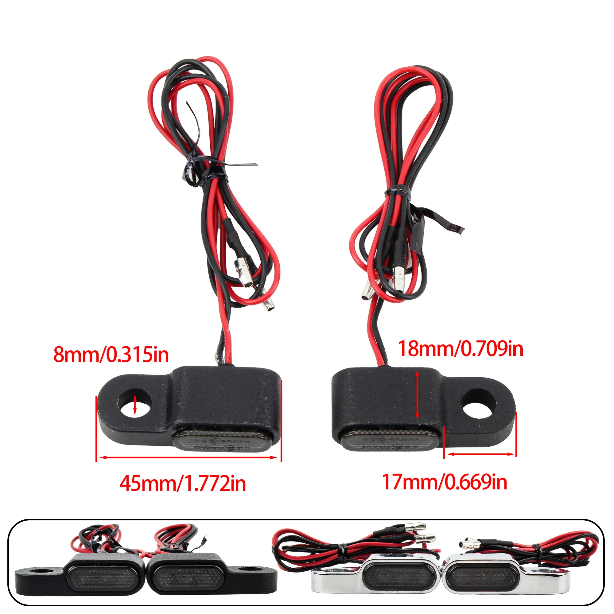 Motorcycle Motobikes LED Mini Turn Light Taillight Handlebar Bar End Blinker Lamp Indicators For Harley Honda Suzuki thumbnail 2