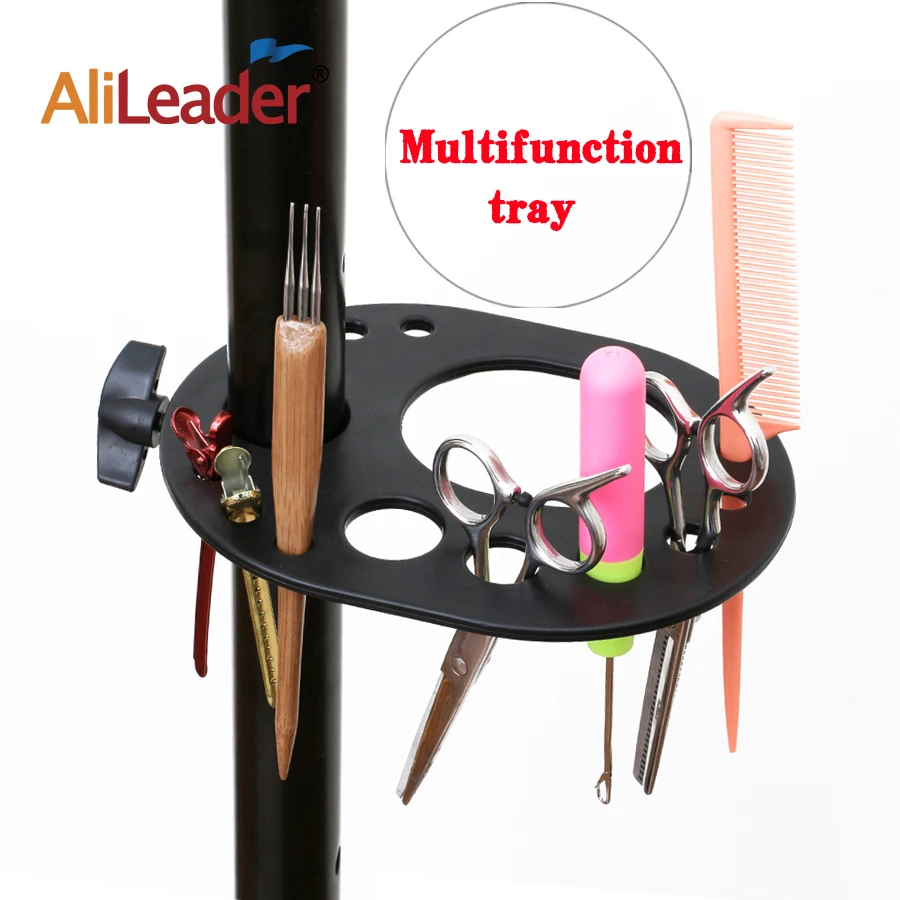 55Inch Mannequin Head Stand Adjustable Heavy Duty Wig Stand Tripod For Cosmetology Hairdressing Training Head Stand With Tray thumbnail 6