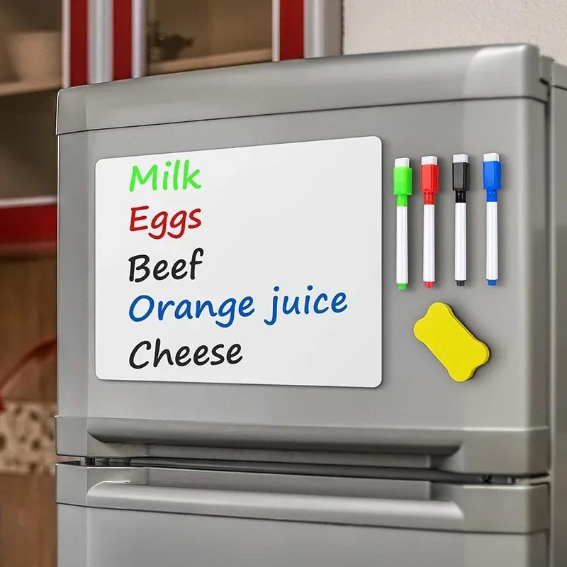 A4 Size Dry Erase White Board for  Fridge Sticker Magnetic  Whiteboard,Portable 11.8"x8.2" Planner for Refrigerator thumbnail 6