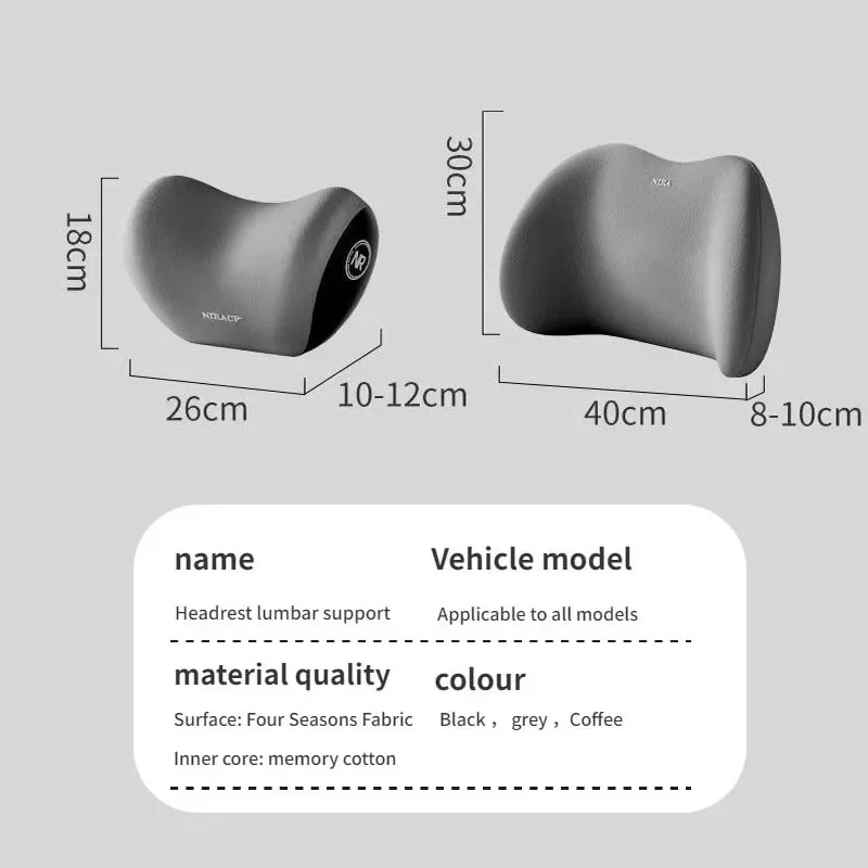 Car Memory Foam Neck Pillow Protection Lumbar Backrest Cushion Lumbar Cushion Car Headrest Cushion thumbnail 2