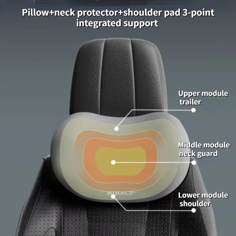 Car Memory Foam Neck Pillow Protection Lumbar Backrest Cushion Lumbar Cushion Car Headrest Cushion thumbnail 4