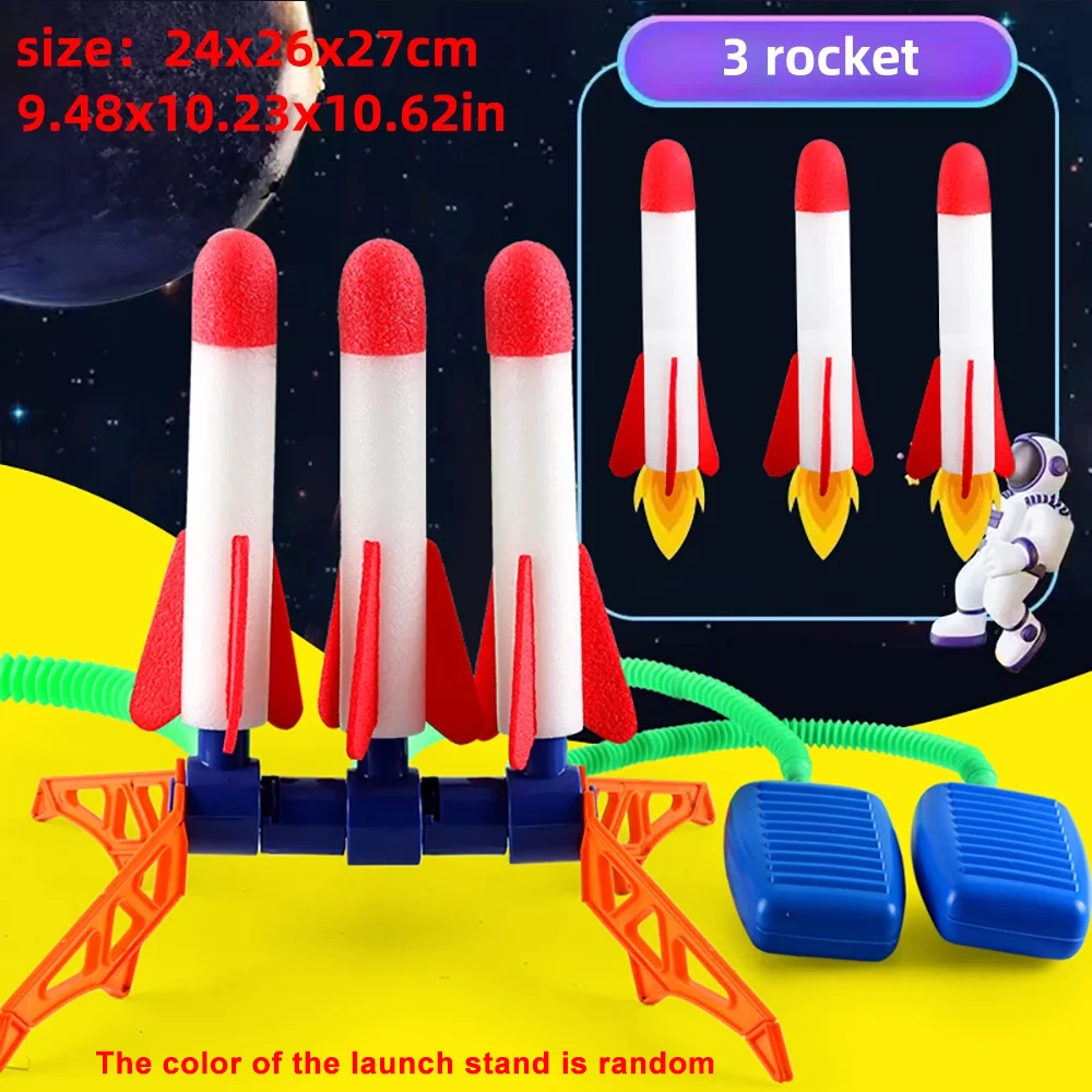 Kids Rocket Launcher Step Pump Power Air Pressed Stomp Outdoor Family Games Skyrocket Birthday Gifts Sports Toys For Children thumbnail 6
