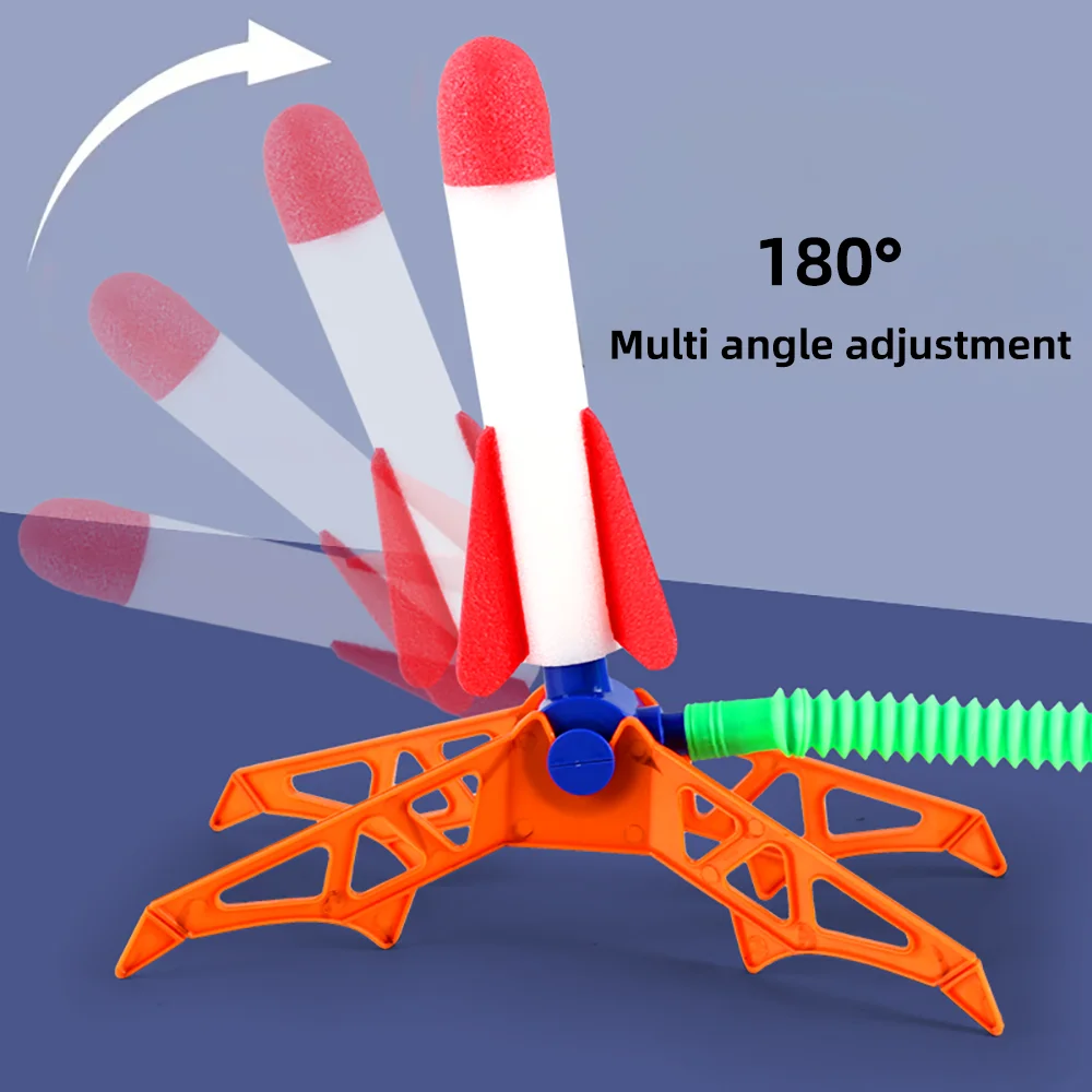 Kids Rocket Launcher Step Pump Power Air Pressed Stomp Outdoor Family Games Skyrocket Birthday Gifts Sports Toys For Children thumbnail 2