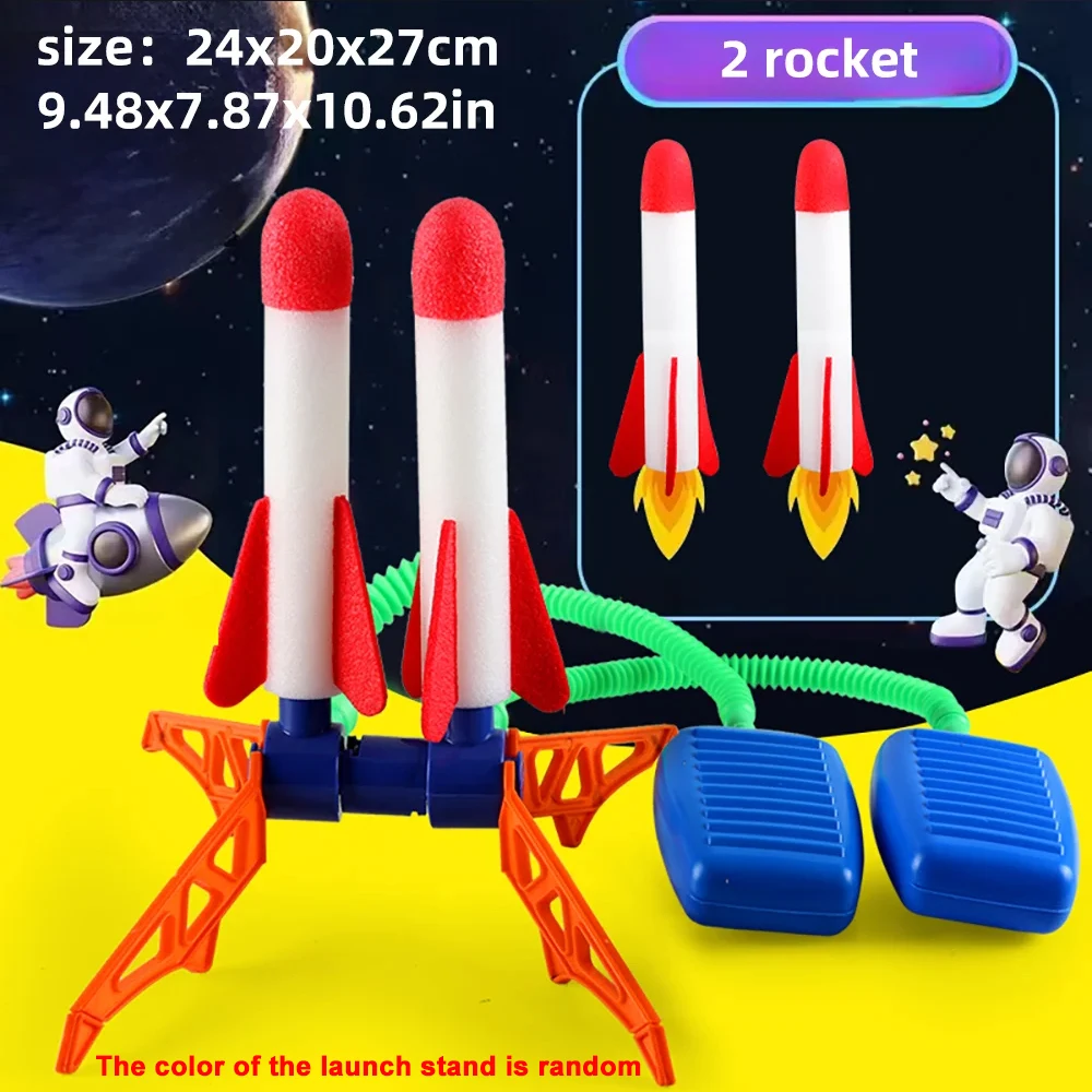 Kids Rocket Launcher Step Pump Power Air Pressed Stomp Outdoor Family Games Skyrocket Birthday Gifts Sports Toys For Children thumbnail 5