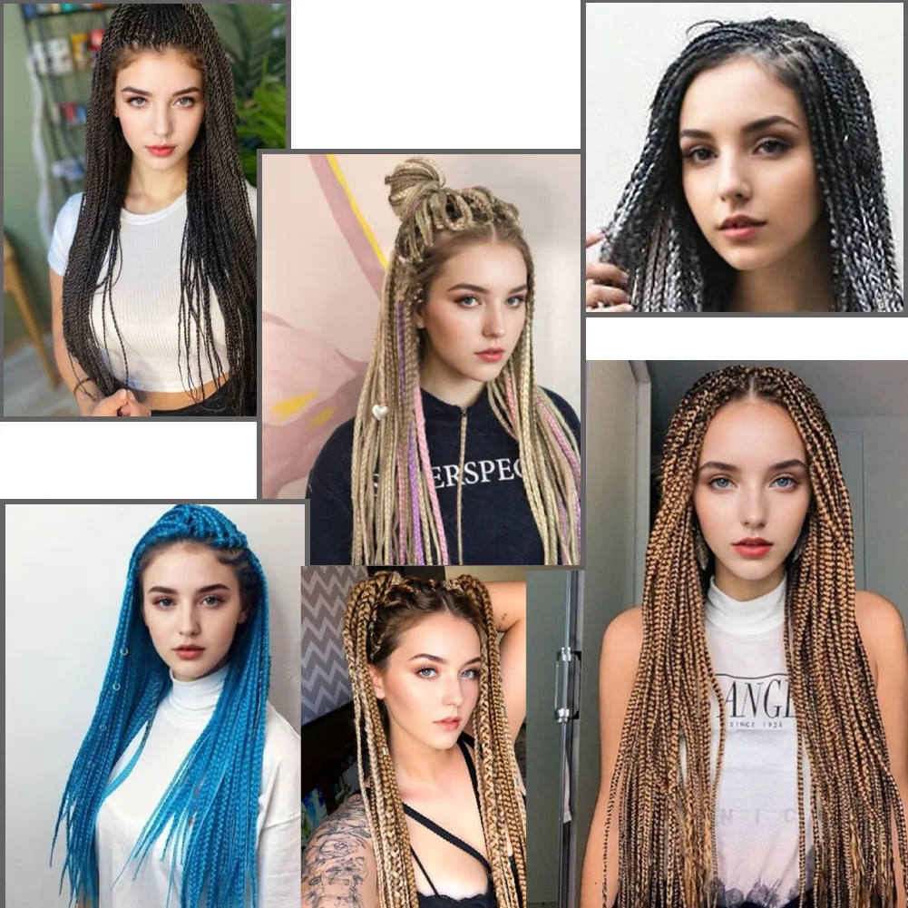 24 Inches DIY Jumbo Braiding Hair Synthetic Hair Extensions Afro Ombre Crochet Braid Hair Wholesale For Women thumbnail 5