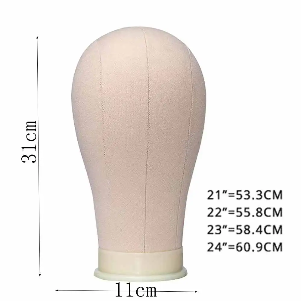 21inch 23inch Wig Head Mannequin Head with Wig Stand ,Manikin Canvas Head for Wigs Making Display with pins thumbnail 4