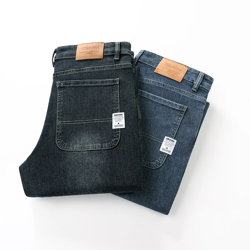2026 New Y2K  Autumn and Winter Baggy  Jeans Men's  Loose Straight Wide-leg Business Trousers Mens Clothing thumbnail 3