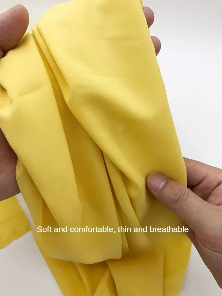 Silky Smooth Polyester Cotton Lining Fabric Summer By Meters for Dress Jacket Skirt Sewing Inner Cloth Thin Anti-wrinkle Plain thumbnail 2