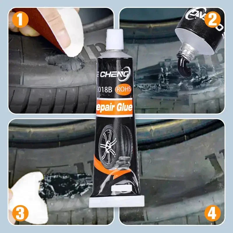 Tire Repair Glue Waterproof & High Temperature Resistant Black Sealing Waterproof And High-Temperature Resistant Repair Adhesive thumbnail 3