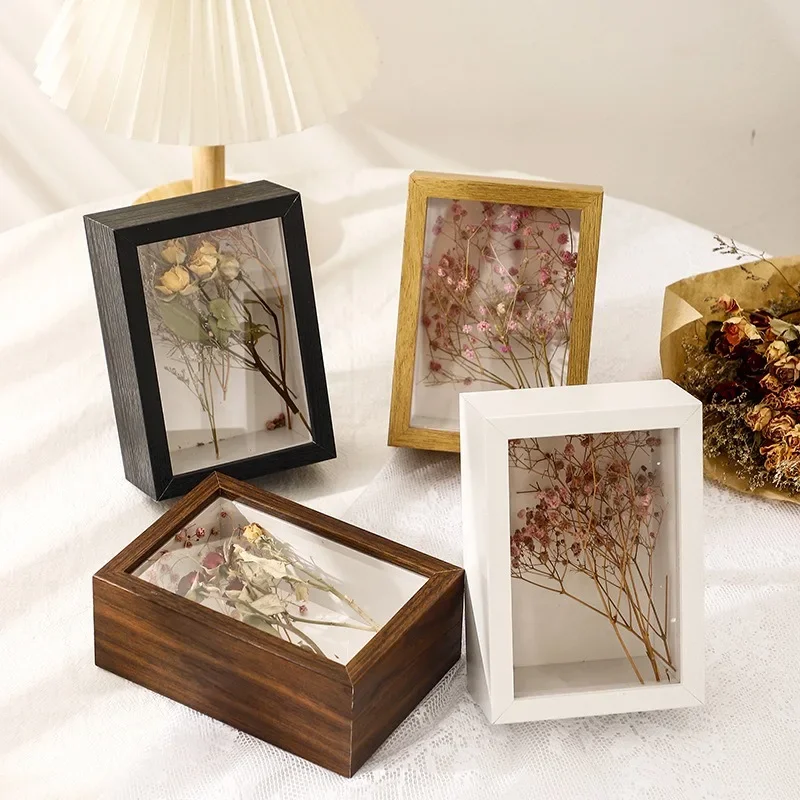 3D Wooden Picture Frames Depth 3cm 5cm Dried Flower Specimen Holder Handmade DIY Handwork Display Phote Frame Home Decoration thumbnail 3