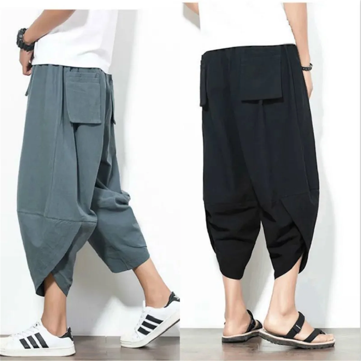 Streetwear Cross Pants Men’s Harajuku Casual Harem Pants Male Baggy High Quality Jogger Sweatpants Woman Large Size Summer Men