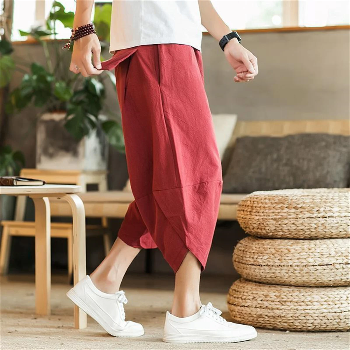 Streetwear Cross Pants Men’s Harajuku Casual Harem Pants Male Baggy High Quality Jogger Sweatpants Woman Large Size Summer Men thumbnail 3