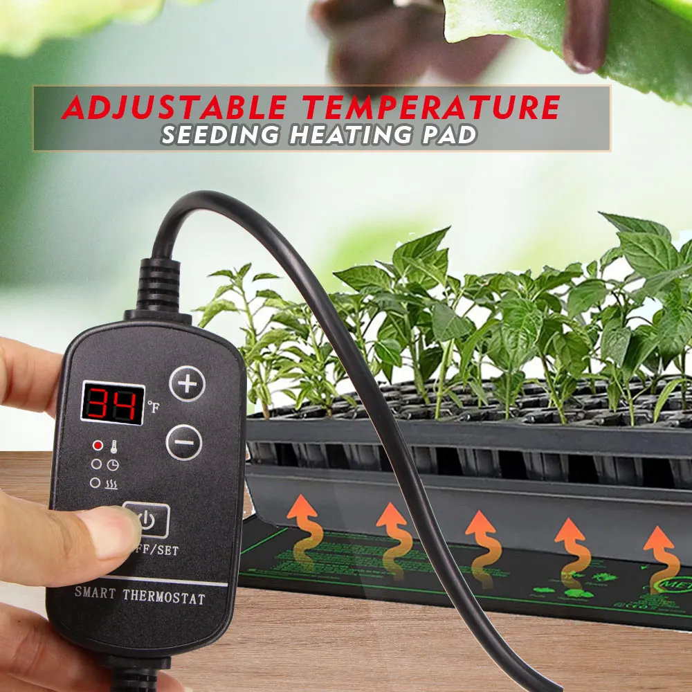 7-100W Garden 16℃ to 45℃ Adjustable Thermostat Seedling Heated Mat for Winter Plants Nursery Heating Pad Seed Germination Grow thumbnail 6